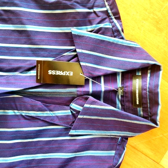 Striped Button-down Top, S - Picture 3 of 6